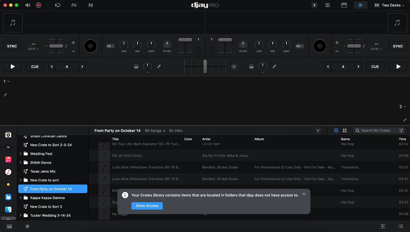 Serato crates showing empty in Djay Questions Algoriddim Community