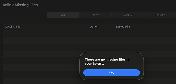 DJay : there are no missing files in your library