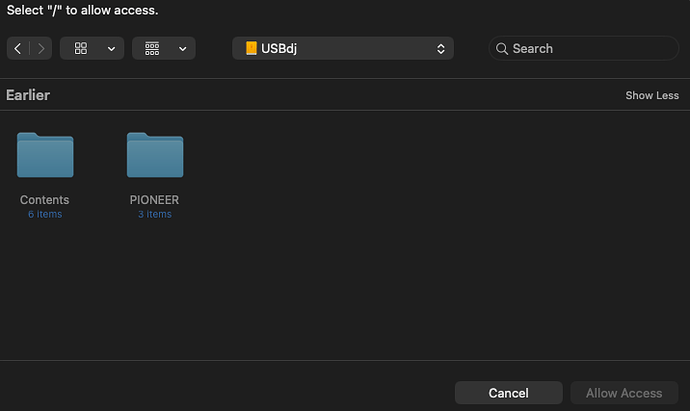 Select I to allow access.