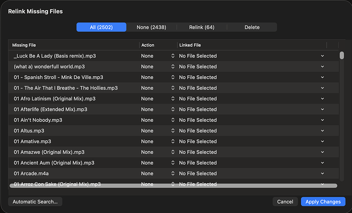Djay - Relink missing files