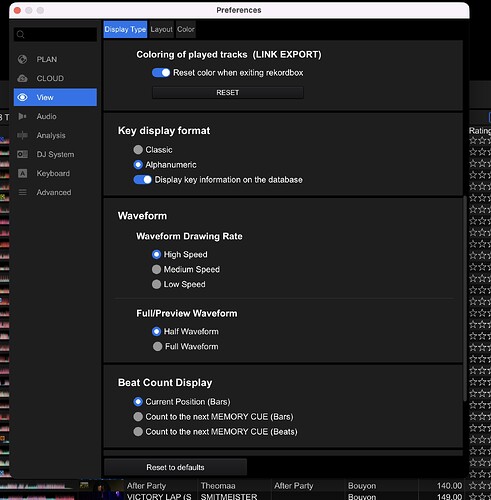 rekordbox settings