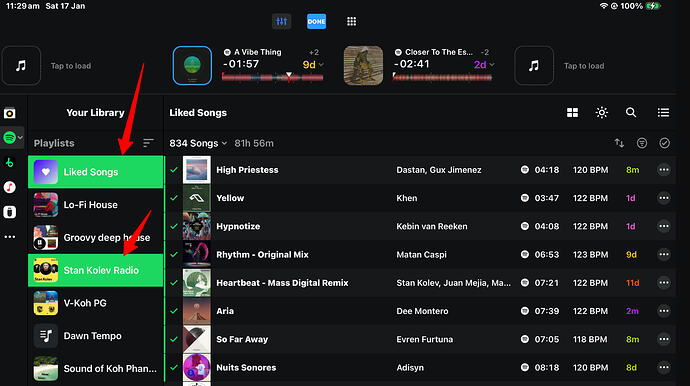 Playlist reverts to Liked